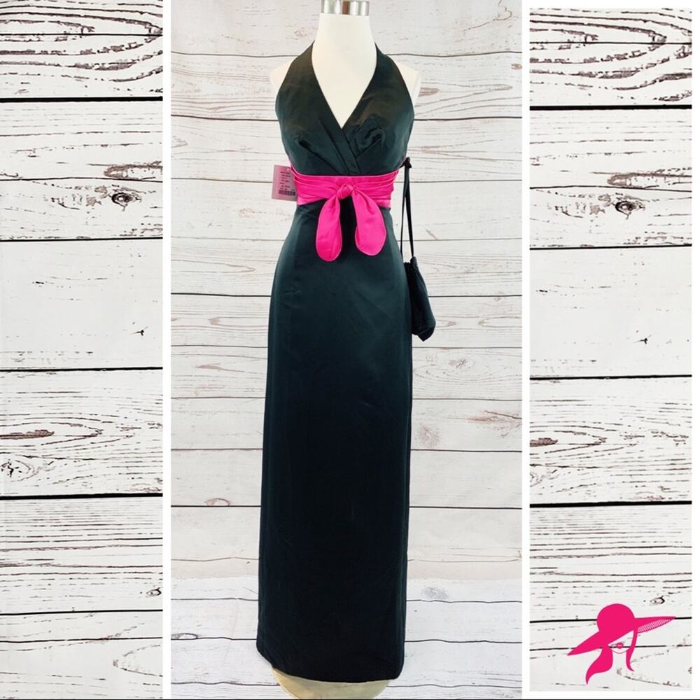 Forever Yours halter black purse slit